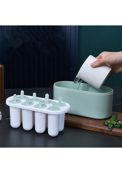 Yeşil 8 Parça 6/8 Hücre Dondurma Popsicle Kalıp Saplı Dondurma Kalıp Yaz Çocuk Dondurma Yapma Makinesi Buz Küpü Tepsi Kalıp Çocuklar Için (Yurt Dışından) indirimleri
