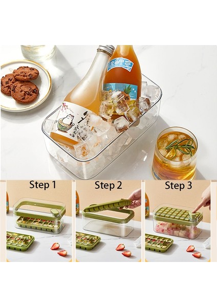 Mor Tek Katmanlı 32/64 Izgaralar Buz Kutusu Makinesi Tek Tuşla Basın Buz Küpü Tepsisi Saklama Kutusu ile Buz Küpü Kalıpları Mutfak Aracı Buz Kalıp Kutusu Bpa Ücretsiz (Yurt Dışından) fiyatları