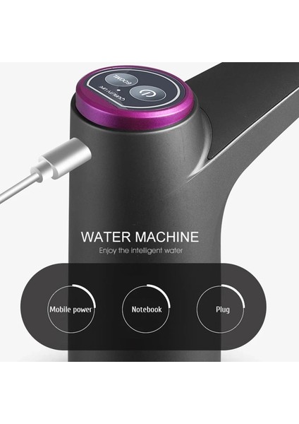 Siyah Otomatik Elektrikli Su Sebili USB Namlulu Su Pompası Su Şişesi Galon Içme Suyu Şişesi Anahtarı Su Arıtma Aletleri (Yurt Dışından) fırsatları