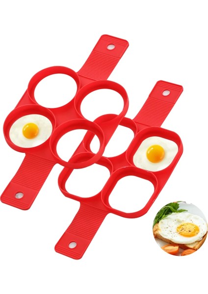 Tip 2-Ayı Yumurta Gözleme Halkası Yapışmaz Gözleme Yapımcısı Kalıp Silikon Yumurta Pişirici Kızarmış Yumurta Şekillendirici Omlet Kalıpları Mutfak Pişirme Aksesuarları Için (Yurt Dışından)