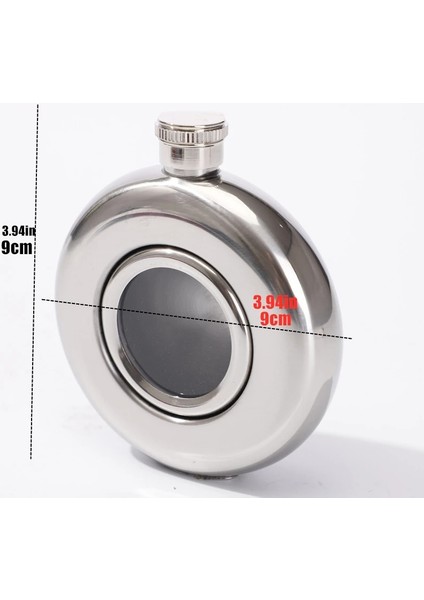5oz 5oz Yuvarlak Yarı Şeffaf Paslanmaz Çelik Cep Şişesi Şarap Potu Taşınabilir Ücretsiz Huni Kamp Flagons Alkol Likör Viski Şişesi (Yurt Dışından) fırsatları