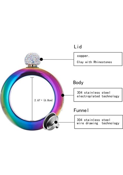 Mavi Lmetjma 3.5 Oz Bileklik Bileklik Cep Şişesi 304 Paslanmaz Çelik Cep Şişesi Viski Için Taşınabilir Alkol Likör Şişesi Huni ile (Yurt Dışından) modelleri