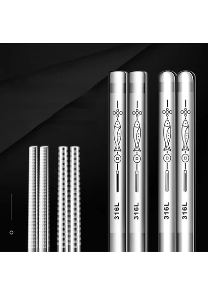 1 Adet 316L-C Yeniden Kullanılabilir Kore Yemek Çubukları 316L Paslanmaz Çelik Kaymaz Japon Gıda Çin Suşi Metal Lazer Gravür Çubuklarını Sofra (Yurt Dışından) fırsatları