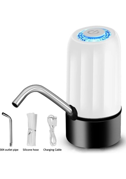 Stil A Beyaz Ev Aletleri Su Şişesi Pompası Mini Namlulu Su Elektrikli Pompa USB Şarj Otomatik Taşınabilir Su Sebili Içecek Sebili (Yurt Dışından)