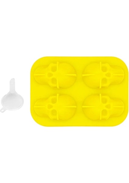Sarı 3D Kafatası Silikon Kalıp Buz Küpü Tepsi Kalıp Buz Küpü Makinesi Buz Topu Kalıbı Viski Şarap Kokteyl Buz Küpü Kalıp Buz Topu Kalıbı (Yurt Dışından) fiyatları
