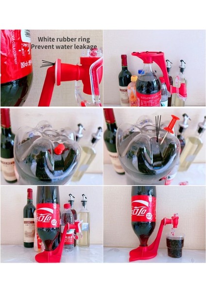 1 Adet Kırmızı Eski Su Sürahisi Soda Içecek Dağıtıcı Şişesi Kola Baş Aşağı Içme Suyu Distribütörü De Boisson Anahtarı Gadget Parti Ev Bar (Yurt Dışından) fırsatları