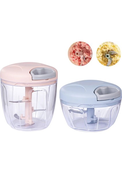 Pembe 500 ml Sarımsak Kıyıcı 500/900 ml Manuel Kıyma Makinesi Sebze Kesicisi Meyve Sarımsak Öğütücü Soğan Biber Kesici Ezici Taşlama Aracı (Yurt Dışından) fiyatları