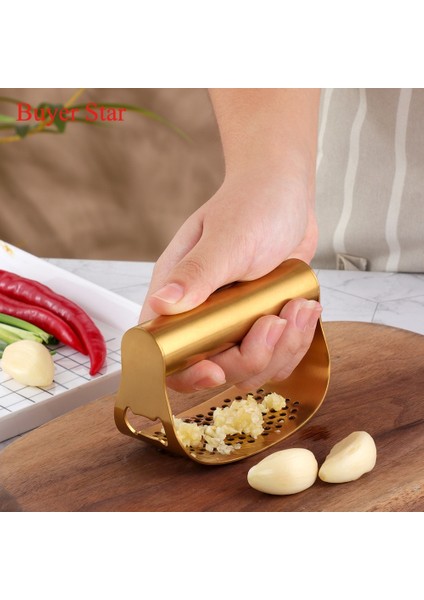 Gökkuşağı No.3 1 Adet Paslanmaz Çelik Sarımsak Presi Sarımsak Haddeleme Aracı Kavisli Öğütücü Kıyma Ezici Şişe Açacağı ile Dayanıklı Mutfak Pişirme (Yurt Dışından)