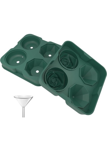 Siyah 14.5X14.5X5.5 cm Gül Elmas Şekli Buz Küpü Kalıp Viski Şarap Soğutma Buz Makinesi Yeniden Kullanılabilir Buz Küpleri Tepsi Kalıp Dondurucu Için Kapaklı (Yurt Dışından) indirimleri