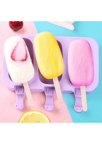 01 Sevimli Karikatür Dondurma Kalıp Silikon Gıda Güvenli Popsicle Yeniden Kullanılabilir Dıy Buz Küpü Araçları Kapaklı ve Çubuklu Tepsi Tatlı Kalıp (Yurt Dışından) fırsatları