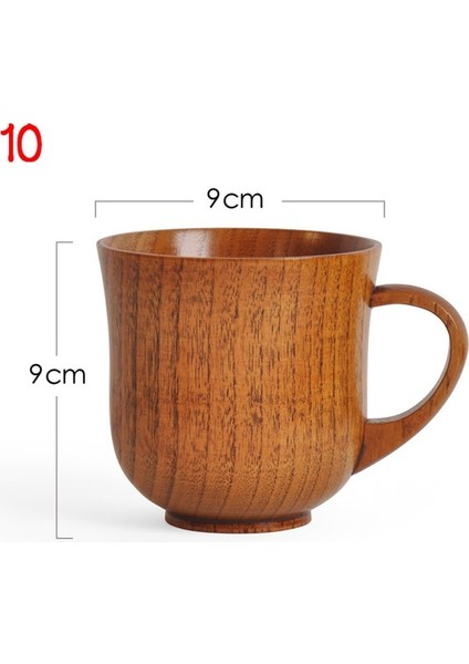 Stil 10 Ahşap Büyük Göbek Bardak El Yapımı Doğal Ladin Ahşap Bardak Bira Çay Kahve Süt Su Bardağı Mutfak Bar Drinkware Mutfak Için (Yurt Dışından)