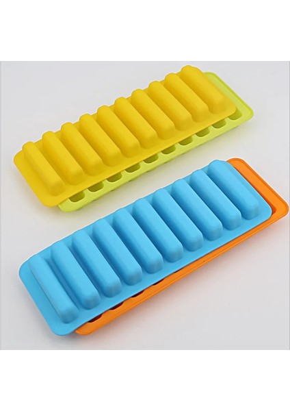 03 Mavi 10 Delik Parmak Şekli Silindir Silikon Buz Küpü Kalıp Kurabiye Dondurma Çikolata Pişirme Kalıp (Yurt Dışından) indirimleri