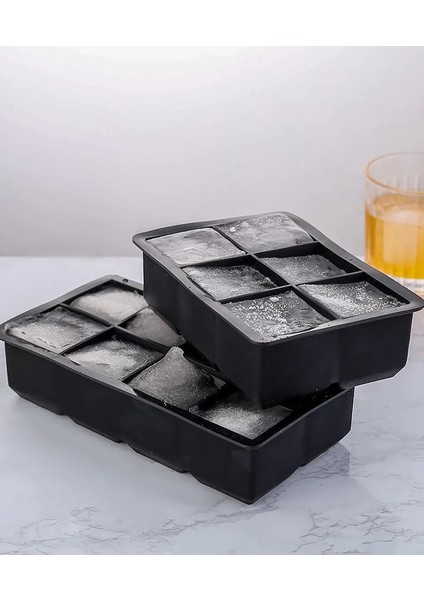 4 Izgara 4/6/8/15 Izgara Büyük Buz Kalıbı Kalıp Dev Jumbo Büyük Gıda Sınıfı Silikon Buz Küpü Kare Tepsi Kalıp Dıy Buz Yapım Makinesi Buz Küpü Tepsi (Yurt Dışından) fırsatları