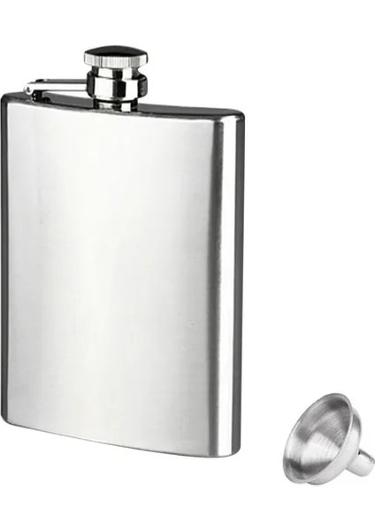 6 Oz 4/8oc Paslanmaz Çelik Cep Şişeleri Cep Cep Şişesi Alkol Viski Likör Vidalı Kapak Huni Likör Cep Şişesi Açık Taşınabilir (Yurt Dışından)