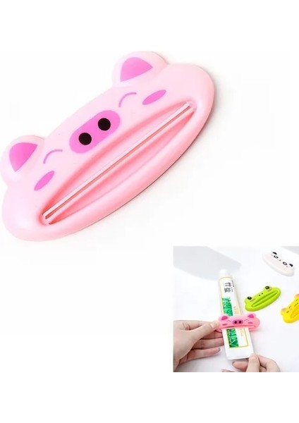 Pembe Domuz Mutfak Aksesuarları 1 Adet Plastik Haddeleme Tüp Sıkacağı Diş Macunu Manuel Ekstruder Mutfak Aletleri Mutfak Ürünleri Aracı Cocina (Yurt Dışından)