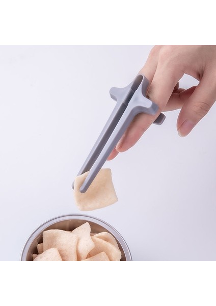 Siyah Çok Fonksiyonlu Parmak Çubuklarını Aperatif Yiyecek Klipsleri Parmak Maşa Patates Cipsi Aperatifler Mutfak Aracı Kirli Eller Olmadan Pratik (Yurt Dışından)