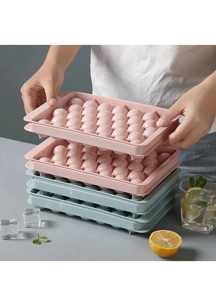 Mavi Koni 18 Izgara Kapalı Yuvarlak Top Buz Izgarası 33 Plastik Buz Bloğu Kalıbı Buzdolabı Buz Topu Kalıbı Buz Kutusu Dairesel Buz Kalıbı Buz Kutusu (Yurt Dışından)