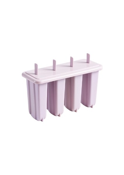 Pembe 4 Parça Popsicle Kalıp Yeniden Kullanılabilir Dıy Ev Yapımı Tatlı Dondurucu Meyve Suyu Buz Pop Küp Kalıp Formları Popsicle Kalıp (Yurt Dışından)