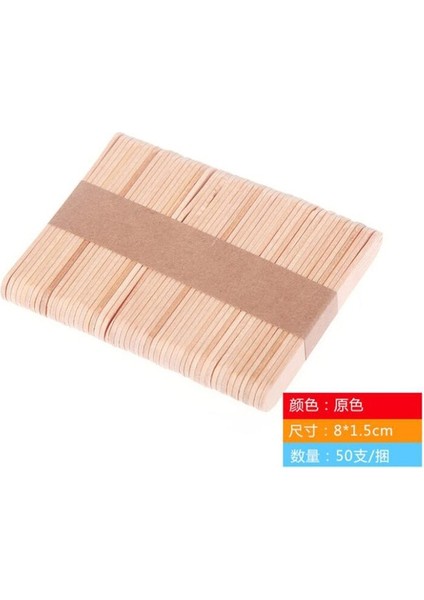 8x1.5 cm 50 Adet/grup Ahşap El Sanatları Dondurma Çubukları Pop Dondurma Çubukları Doğal Ahşap Kek Araçları Dıy Çocuk Işi Sanat El Sanatları Oyuncaklar Buz Kalıbı (Yurt Dışından)