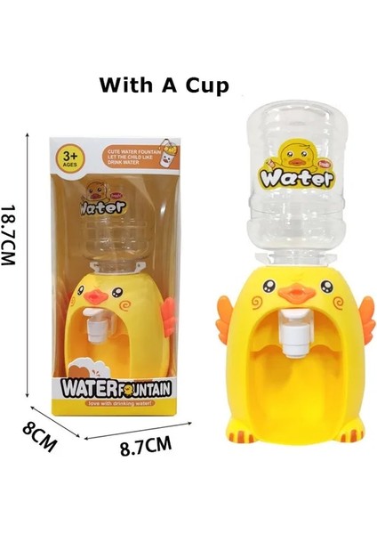 Ördek Sevimli Mini Su Sebili Karikatür Desen Içme Suyu Soğutucu Gerçekçi Sevimli Çocuk Cosplay Sahne Ev Dekor Süsleme (Yurt Dışından)