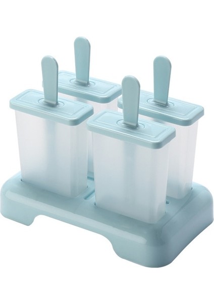 Çubuksuz 4 Izgara 2/4/6 Izgaralar Kare Şekli Dondurma Kalıp Dıy El Yapımı Tatlı Meyve Üreticisi Yeniden Kullanılabilir Buz Küpü Tepsisi Popsicle Ev Dondurma Makinesi (Yurt Dışından)