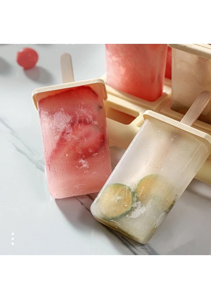 Çubuksuz 4 Izgara 2/4/6 Izgaralar Kare Şekli Dondurma Kalıp Dıy El Yapımı Tatlı Meyve Üreticisi Yeniden Kullanılabilir Buz Küpü Tepsisi Popsicle Ev Dondurma Makinesi (Yurt Dışından) modelleri