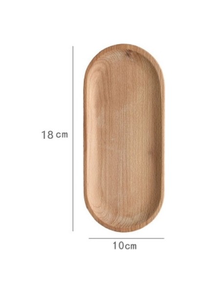1 TABAK-10X18 cm Kayın Ahşap Plaka Tepsi Bulaşık Tatlı Suşi Aperatif Meyve Büfesi Çocuk Tabaklar Doğal Yaşam Sofra Dekoratif Katı Oval (Yurt Dışından)