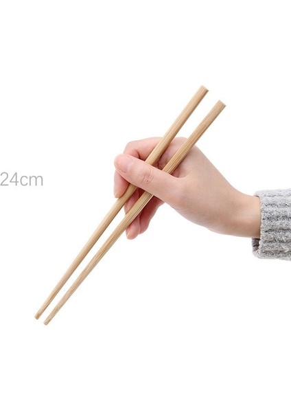 24 cm 1 Çift El Yapımı Doğal Bambu Ahşap Çubuklar Kullanımlık Suşi Gıda Sopa Çatal Tencere Şehriye Çubuklarını Uzun Çubuklarını (Yurt Dışından)