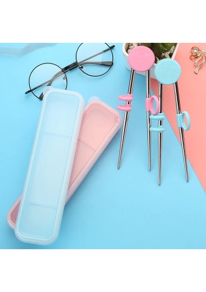 C Öğrenme Eğitimi Yemek Çubukları Paslanmaz Çelik Yemek Çubukları Çocuk Aydınlanma Için Sevimli Domuz (Yurt Dışından) indirimleri