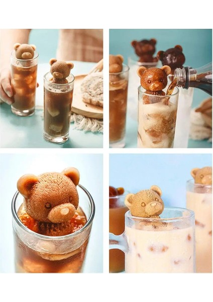 01 Küçük 1 Adet Gıda Sınıfı Çikolatalı Kek Kalıbı Ayı Şekli Yaz Içme Aracı Buz Küpleri Makinesi Kahve Dondurma Kalıpları Silikon Kalıp (Yurt Dışından) fiyatları