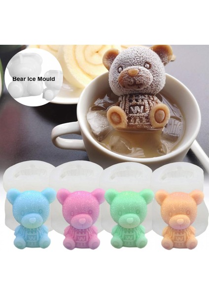 01 Küçük 1 Adet Gıda Sınıfı Çikolatalı Kek Kalıbı Ayı Şekli Yaz Içme Aracı Buz Küpleri Makinesi Kahve Dondurma Kalıpları Silikon Kalıp (Yurt Dışından) fırsatları