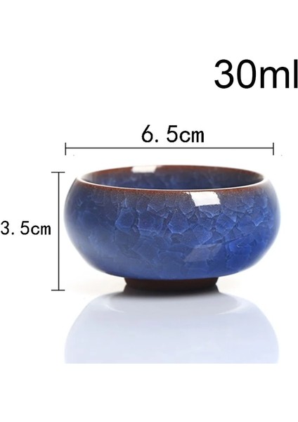 Bej Sarı Promosyon!6 Adet Kung Fu Çay Bardağı Seti Crackle Sır 30 ml Seyahat Çin Porselen Çay Fincanı Seramik Yixing Mor Kil Çay Servisi (Yurt Dışından)