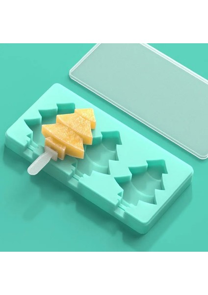 Mavi Dıy Noel Ağacı Şekli Dondurma Kalıp Popsicles ve Kapaklı Gıda Sınıfı Buz Küpü Çikolatalı Kek Kalıpları Ev Mutfak Gereçleri Hediyeler (Yurt Dışından) fiyatları