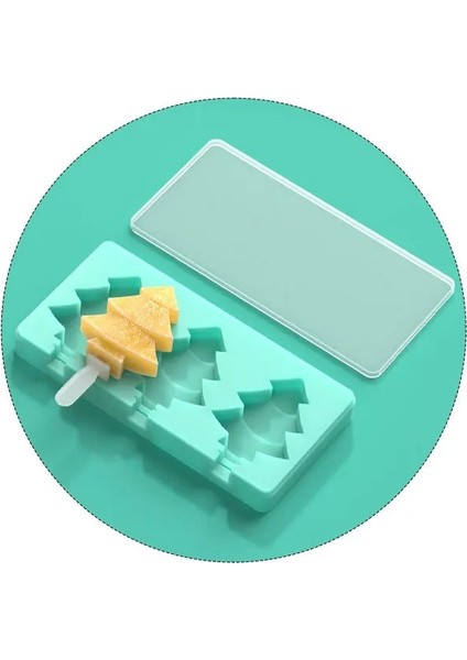 Mavi Dıy Noel Ağacı Şekli Dondurma Kalıp Popsicles ve Kapaklı Gıda Sınıfı Buz Küpü Çikolatalı Kek Kalıpları Ev Mutfak Gereçleri Hediyeler (Yurt Dışından) modelleri