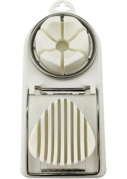 Beyaz Yumurta Dilimleyici Yumurta Dilimleme Kesici Seti 3'ü 1 Arada Haşlanmış Yumurta Doğrayıcı Ayrılabilir Kesme Tel ile Gıda Sınıfı Bpa Ücretsiz Mutfak Malzemeleri Yumurta (Yurt Dışından)