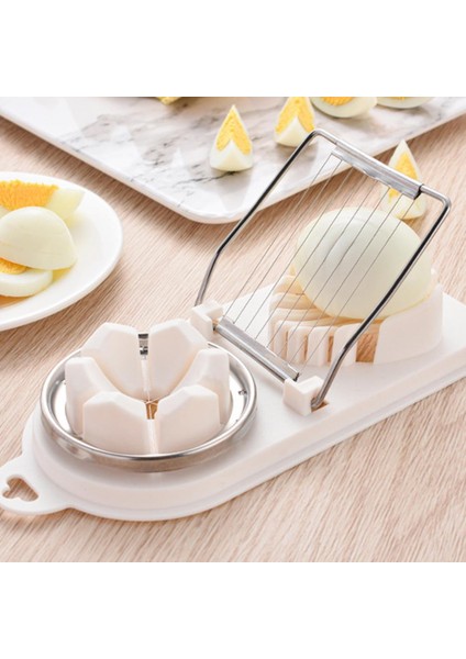 Beyaz Yumurta Dilimleyici Yumurta Dilimleme Kesici Seti 3'ü 1 Arada Haşlanmış Yumurta Doğrayıcı Ayrılabilir Kesme Tel ile Gıda Sınıfı Bpa Ücretsiz Mutfak Malzemeleri Yumurta (Yurt Dışından) fiyatları