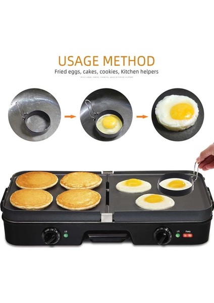 1 Adet Paslanmaz Çelik Kızarmış Yumurta Şekillendirici Gözleme Formu Yumurta Gözleme Halka Yapımcısı Yuvarlak Yumurta Kalıp Omlet Formu Yapışmaz Pişirme Araçları (Yurt Dışından)