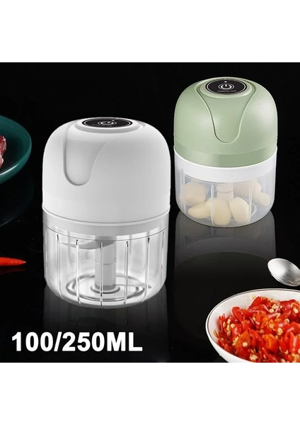 100 ml Yeşil Mini Elektrikli Mutfak Kıyıcı Sarımsak Ezici Kıyma Makinesi Gıda Sarımsak Sebze Kesicisi Kırıcı Şarj Edilebilir Mutfak Robotu (Yurt Dışından) fiyatları