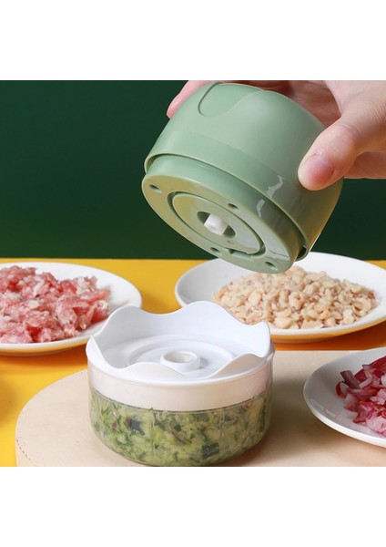 100 ml Yeşil Mini Elektrikli Mutfak Kıyıcı Sarımsak Ezici Kıyma Makinesi Gıda Sarımsak Sebze Kesicisi Kırıcı Şarj Edilebilir Mutfak Robotu (Yurt Dışından) fırsatları