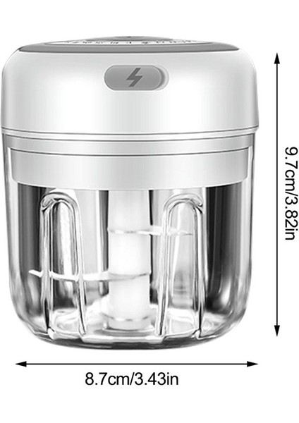Pembe 250 ml Elektrikli Sarımsak Ezici Sağlam Dayanıklı Mini Kırıcı Kıyıcı Ezilmiş Sarımsak Ezilmiş Zencefil Ezilmiş Taze Biber Için USB Şarj (Yurt Dışından)