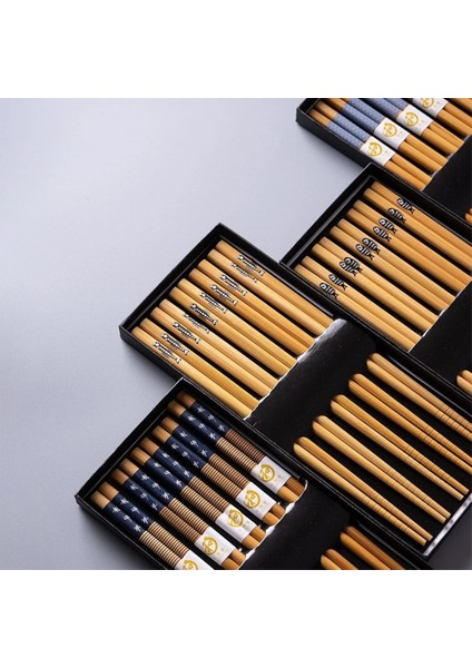 13--5 Çift 5 Çift Sevimli Yemek Çubukları Yeniden Kullanılabilir El Yapımı Doğal Bambu Ahşap Çubuklar Suşi Kaymaz Gıda Çubukları Için Sivri Suşi Çubuklarını (Yurt Dışından) indirimleri