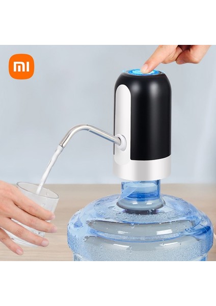 Beyaz Xiaomi Su Şişesi Pompası USB Şarj Otomatik Anahtarı Içme Sebili Şarj Su Pompası Tıklayın Otomatik Anahtarı Içecek Pompası Dispenseri (Yurt Dışından)