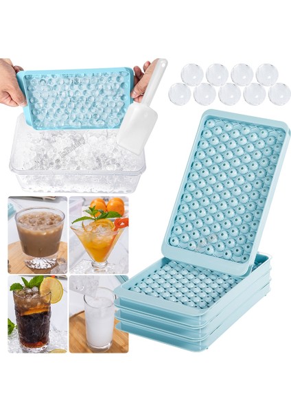 Kutu ile 2 Izgara 104 Izgaralar Mini Buz Küpü Tepsileri Yükseltilmiş Buz Topu Makinesi Kalıp Soğutma Içecekleri Için Minik Ezilmiş Buz Tepsisi Kahve Suyu Araçları (Yurt Dışından)