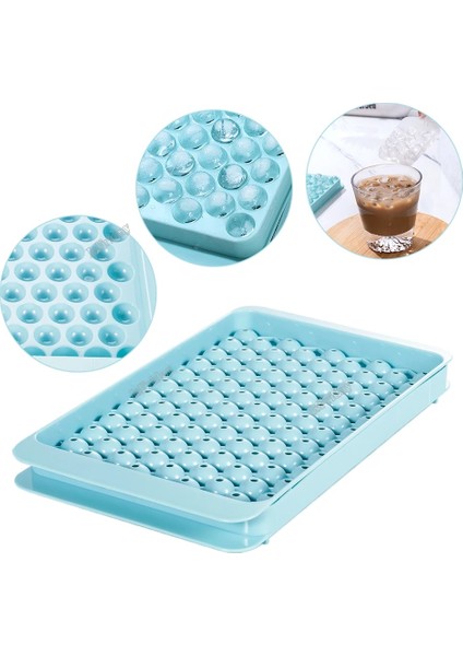 Kutu ile 2 Izgara 104 Izgaralar Mini Buz Küpü Tepsileri Yükseltilmiş Buz Topu Makinesi Kalıp Soğutma Içecekleri Için Minik Ezilmiş Buz Tepsisi Kahve Suyu Araçları (Yurt Dışından)