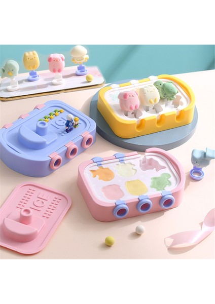 Mavi 1 Adet 6 Delik Dıy Dondurma Pops Silikon Kalıp Çocuk Kesim Dondurma Topu Makinesi Popsicles Kalıpları Bebek Sarsıntı Mutfak Aksesuarları Aracı (Yurt Dışından) indirimleri