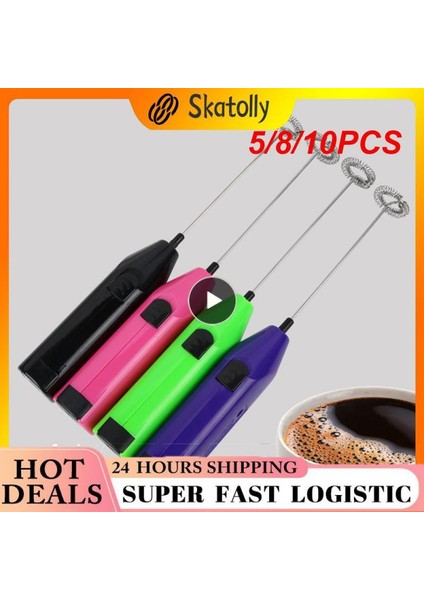 6 5 Adet 5/8/10 Adet Taşınabilir Çırpma Teli Mor Kahve Karıştırıcı Uygun Elektrikli Karıştırma Çubuğu Çok Fonksiyonlu Köpürtme Süt Verimli (Yurt Dışından) fırsatları