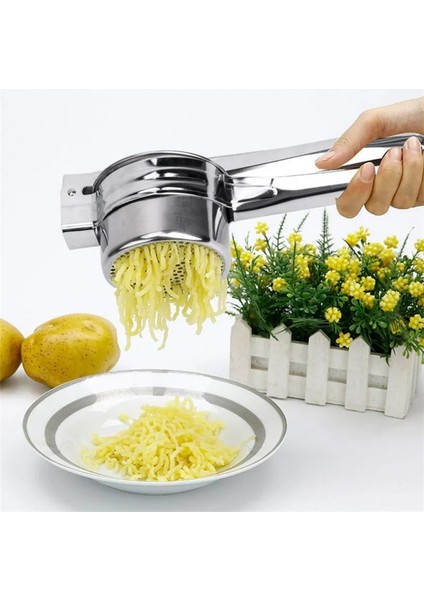 Paslanmaz Çelik Patates Makinesi Patates Meyve Sebze Sıkacağı Baskı Patates Ezici Ricers Mutfak Pişirme Araçları (Yurt Dışından) fırsatları