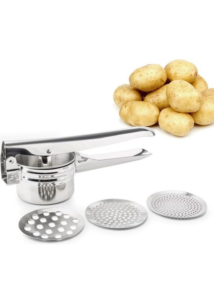 Paslanmaz Çelik Patates Makinesi Patates Meyve Sebze Sıkacağı Baskı Patates Ezici Ricers Mutfak Pişirme Araçları (Yurt Dışından) indirimleri