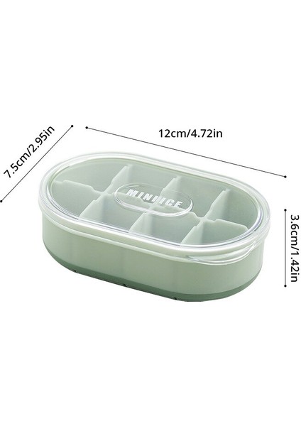 Turuncu 8 Bölmeli Buz Küpü Kalıbı Kapaklı Silikon Malzeme Dondurucu Buz Küpleri Için Yumuşak Alt (Yurt Dışından) indirimleri