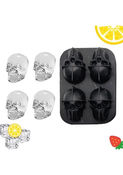 Blake 2020 Buz Küpü Makinesi Dıy Yaratıcı Silika Jel Tabancası Mermi Kafatası Şekli Tepsi Kalıp Ev Bar Partisi Serin Viski Şarap Dondurma Bar Aracı (Yurt Dışından) indirimleri